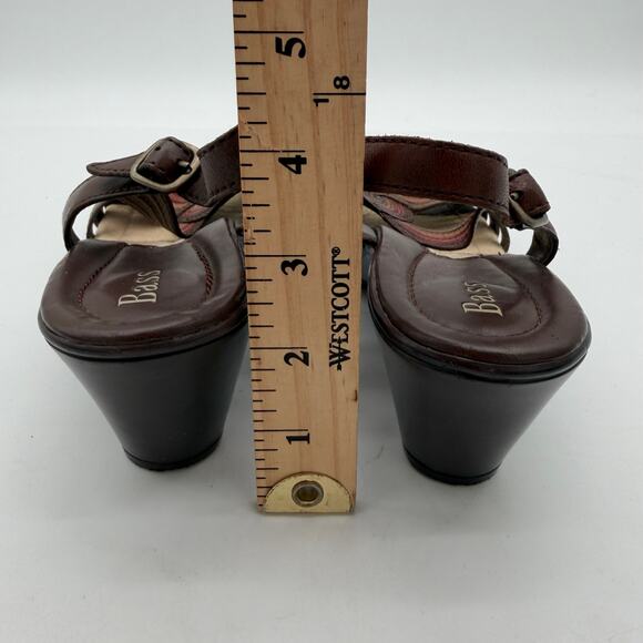 Bass Juliana Boho Wedge Strappy Comfort Leather Braided Sandals Earth Tones 8 - Picture 3 of 6